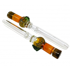 10.5" Leaf Pendant Double Pinch Steamroller Hand Pipe - (Pack of 2) [STJ76]
